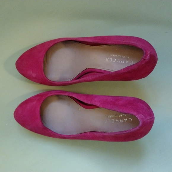 Women's Carvela Kurt Geiger 38 hot rich Barbie pink 5" heel platform pumps - Picture 5 of 6